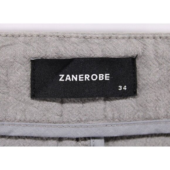 Zanerobe Men's Suitshot Pants Chino Drawstring Tapered Leg Grey 34X30 - Picture 11 of 11